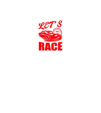 Let's Race - Versenyezzünk! minta királykék pólón