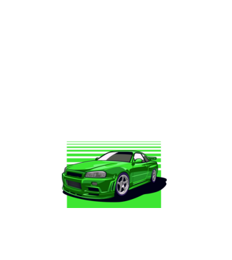 Nissan Skyline GTR minta fehér pólón