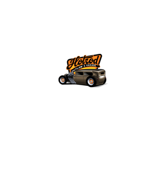 Hot Rod minta királykék pólón