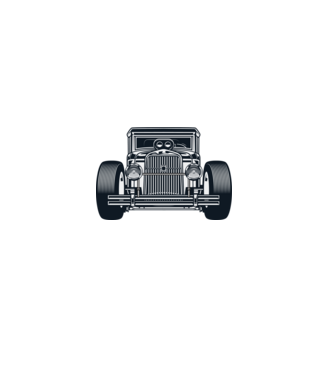 Hot Rod minta szürke pólón