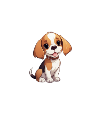 Aranyos kiskutya - Beagle  minta fehér pólón
