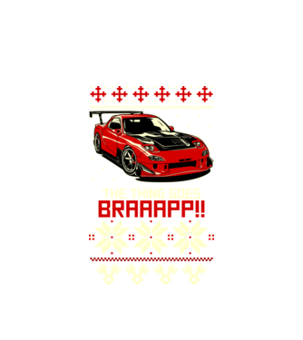 Toyota Supra - Karácsonyi autós minta minta fehér pólón
