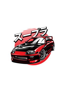 Toyota Supra  minta sötétkék pólón