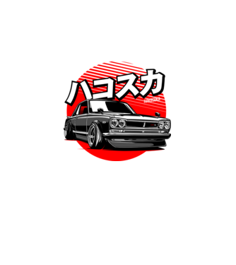 Nissan Skyline GT-R Hakosuka minta fekete pólón