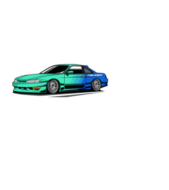 Nissan Silvia S14 minta fekete pólón