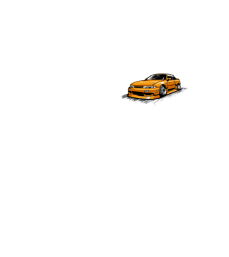 Nissan 240SX minta neonsárga pólón