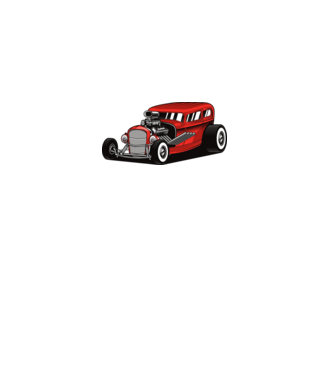 Hot Rod minta szürke pólón