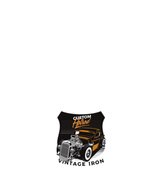 Hot Rod minta világos rózsaszín pólón
