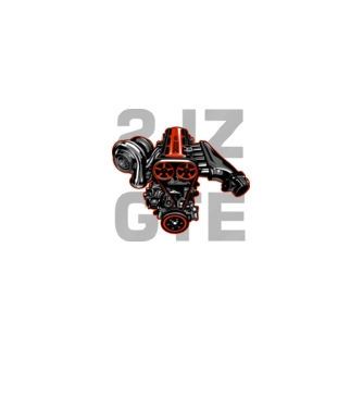 Toyota 2JZ-GTE Engine (motor)  minta fekete pólón