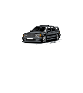 Mercedes Benz 190E  minta fekete pólón