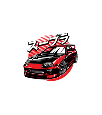 Toyota Supra  minta fehér pólón