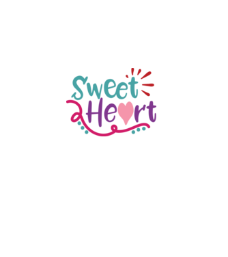 Sweet Heart - Édes Szív  minta fekete pólón