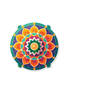 Mandala minta fehér pólón