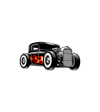 Hot Rod minta homokszín pólón