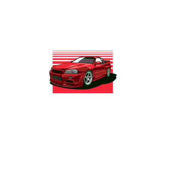 Nissan Skyline GTR minta fekete pólón