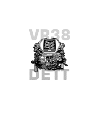 Nissan VR38 DETT Engine (motor)_2 minta fekete pólón