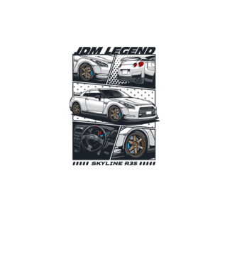 Nissan Skyline R35 - JDM Legend minta fehér pólón