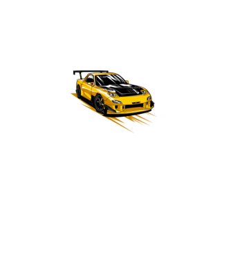 Mazda RX-7  minta fekete pólón