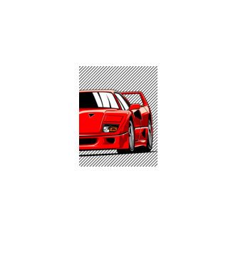 Ferrari F40  minta világos rózsaszín pólón