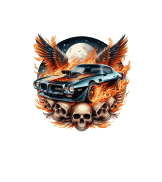 Muscle Car - Izomautó minta homokszín pólón