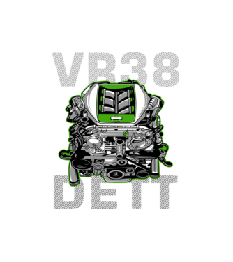 Nissan VR38 DETT Engine (motor)  minta fekete pólón
