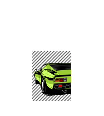 Lamborghini Miura P400  minta fehér pólón