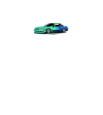 Nissan Silvia S14 minta fekete pólón
