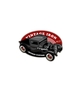 Hot Rod minta fekete pólón