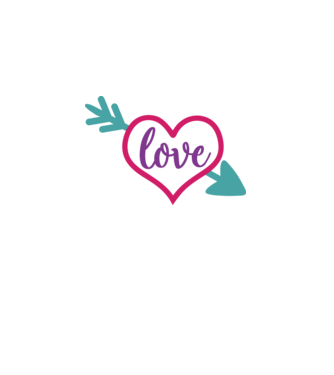 Love - Szerelem, Szeretet minta fekete pólón