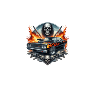 Muscle Car - Izomautó minta türkiz pólón
