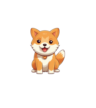 Aranyos kiskutya - Shiba Inu  minta fehér pólón