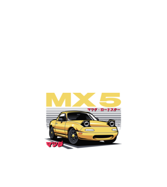 Mazda MX-5 minta fekete pólón