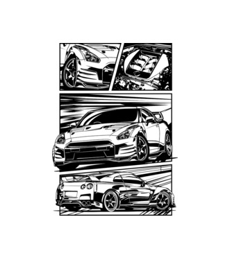 Nissan GTR  minta fehér pólón
