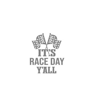 It's race day y'all - Versenynap van! minta fekete pólón