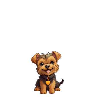 Aranyos kutya - Yorkshire Terrier minta fehér pólón