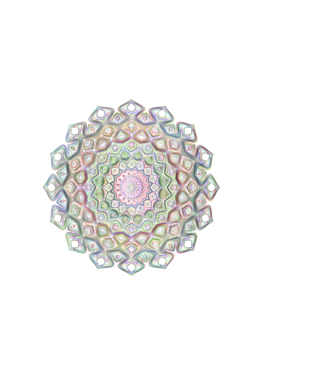 Mandala minta világos rózsaszín pólón