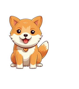 Aranyos kiskutya - Shiba Inu  minta világoskék pólón