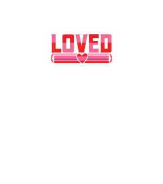 Loved - Szeretet  minta fekete pólón