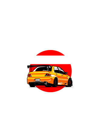Mitsubishi Lancer Evo  minta fekete pólón