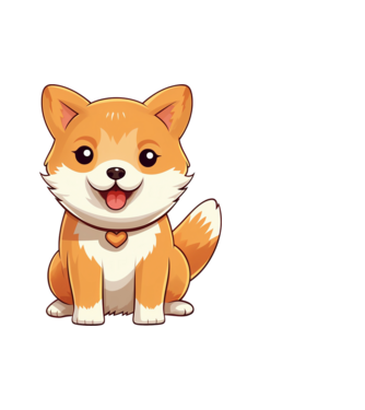 Aranyos kiskutya - Shiba Inu  minta fehér pólón