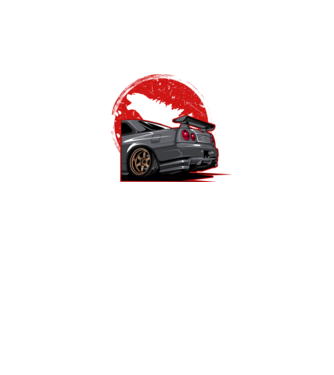 Nissan Skyline minta fekete pólón