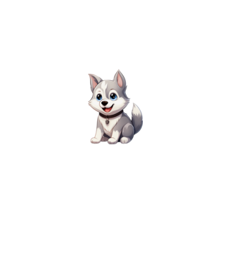Szibériai Husky kiskutya  minta fehér pólón