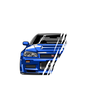 Nissan Skyline GTR R34 minta fehér pólón