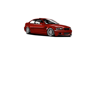 BMW E46 M3 Coupe minta fehér pólón