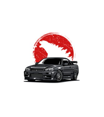 Nissan Skyline minta fehér pólón