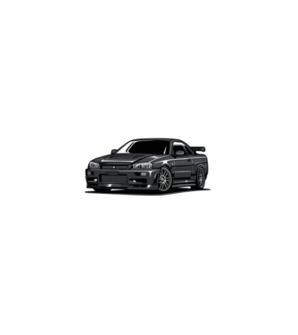 Nissan Skyline minta fekete pólón