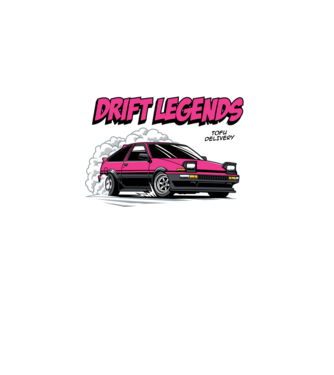 Toyota AE86 - Drift Legends minta fekete pólón