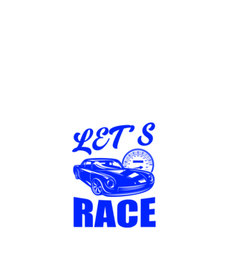Let's Race - Versenyezzünk minta fehér pólón