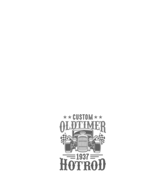 Hot Rod minta fehér pólón