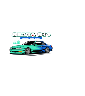Nissan Silvia S14 minta fekete pólón